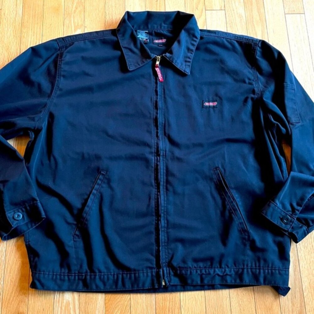 Vintage Dickies  Workwear Mechanic Jacket Mens XL  Black Full Zip